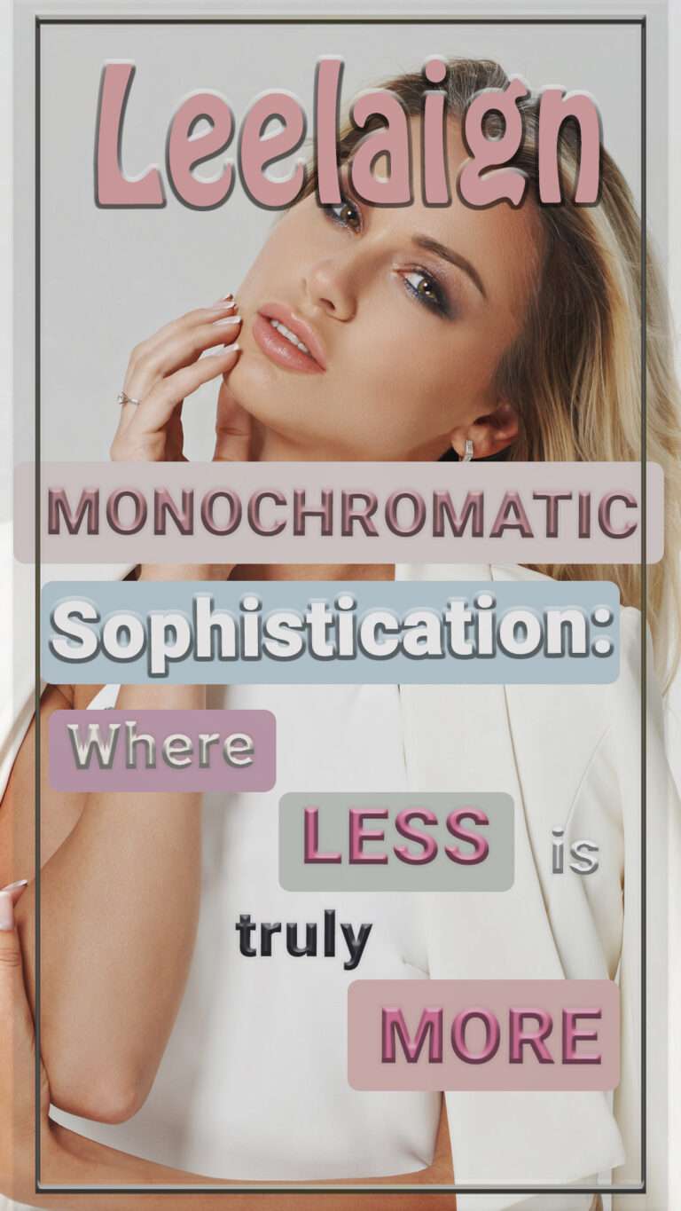 A very attractive blonde woman with a nice make up, wearing a white outfit, all as monochromatic is touching her face in seductive manners. Photo cover of the blogpost about: Why Women Always Look Classy in Monochromatic Outfits?