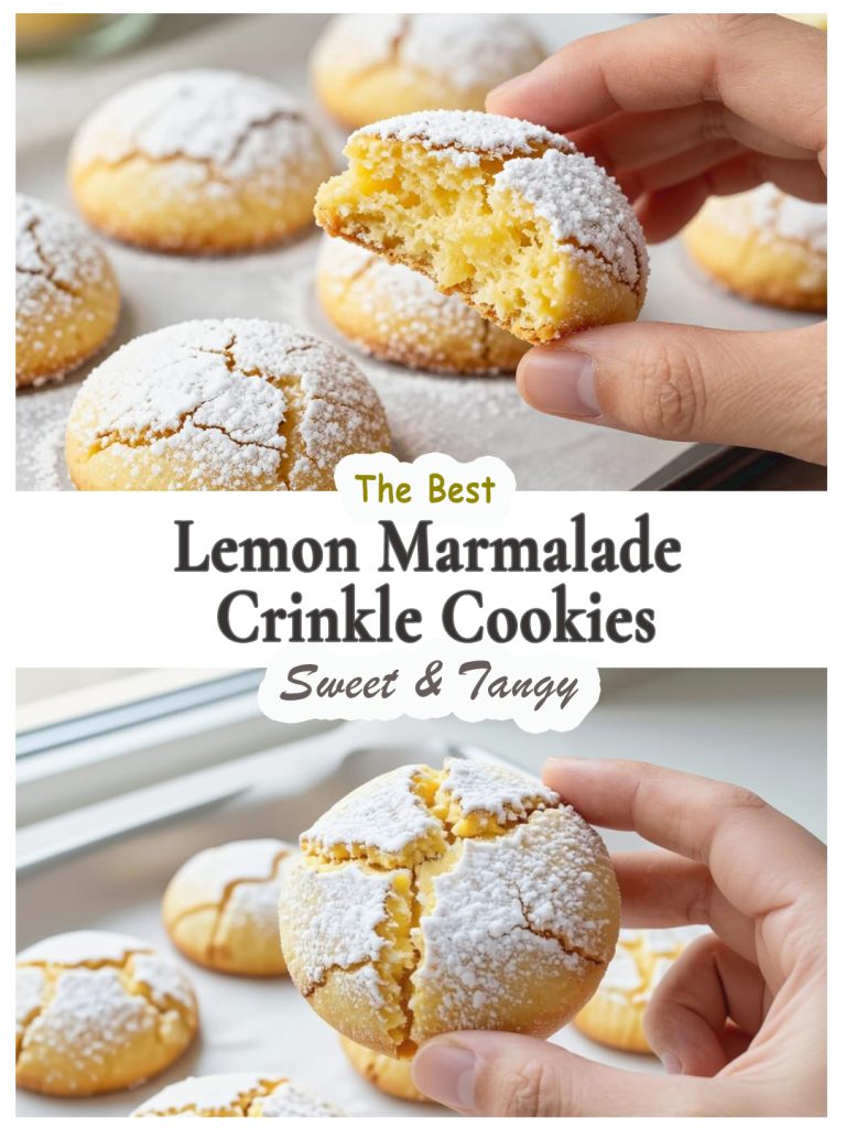 Lemon marmalade crinkle cookies