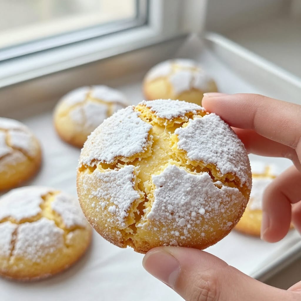 Lemon Marmalade Crinkle Cookies