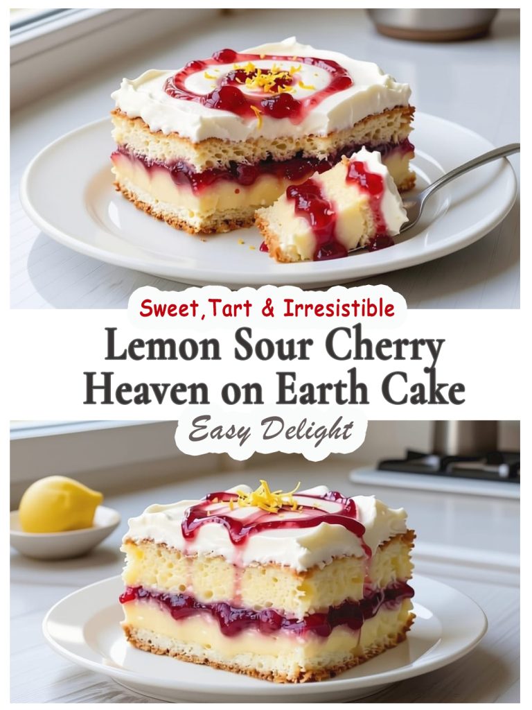 Lemon sour cherry heaven on earth cake