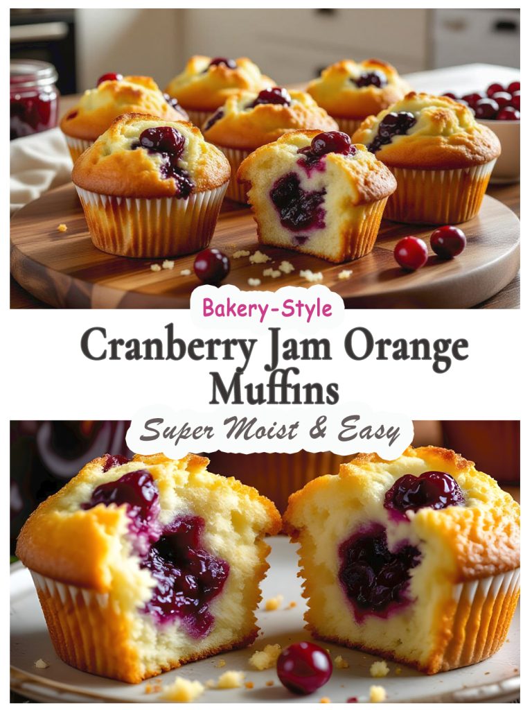 Cranberry Jam Orange Muffins