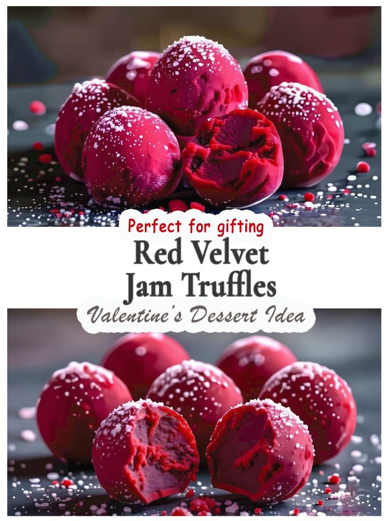 Red velvet jam truffles